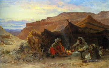 Beduinen in der Wüste Eugene Girardet Orientalist Ölgemälde